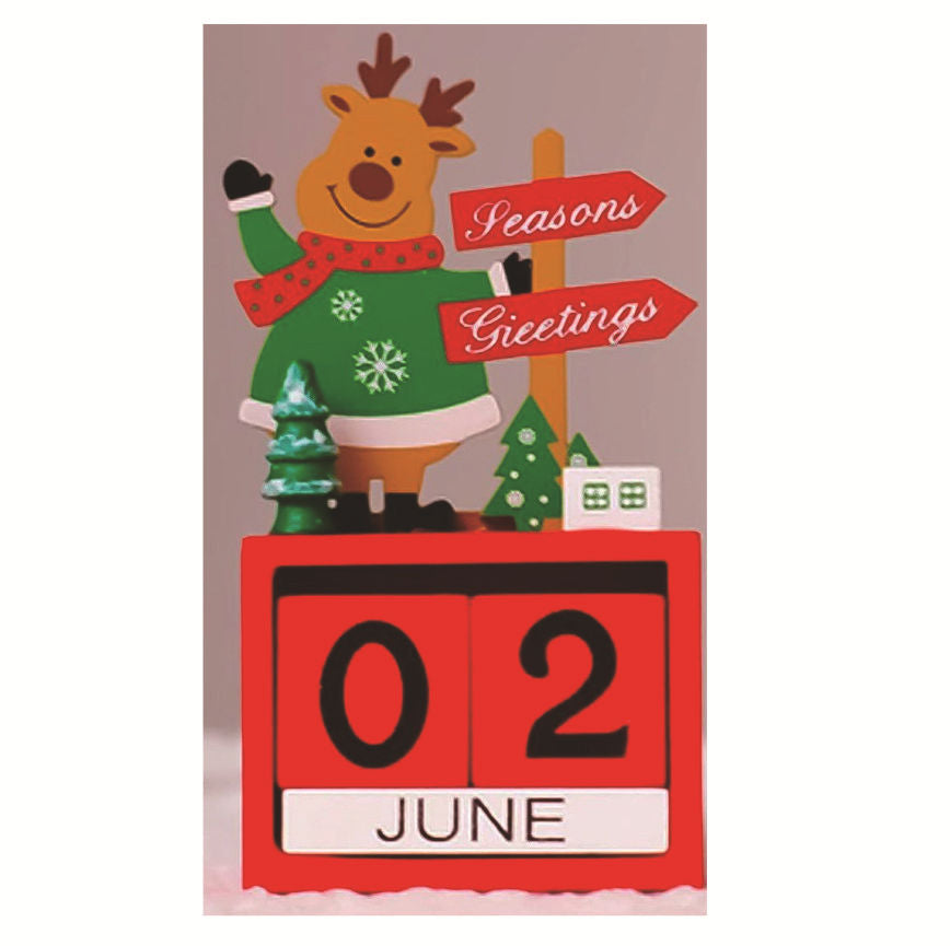 Dekorativer Holz-Adventskalender für den Tisch