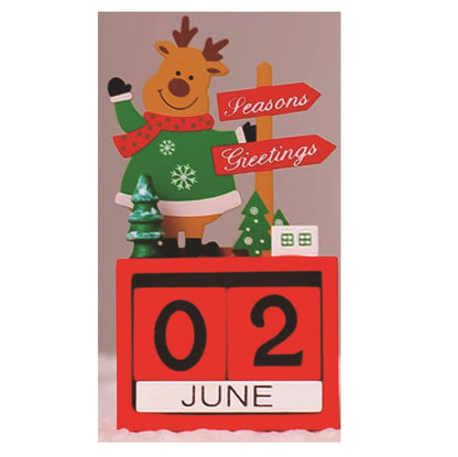 Dekorativer Holz-Adventskalender für den Tisch