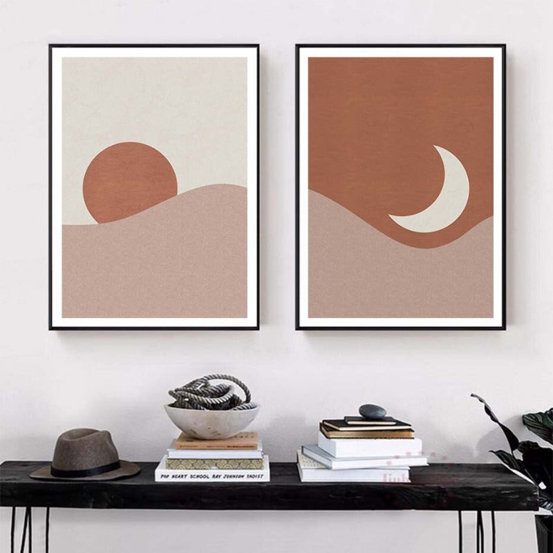 Moon To Sun And Back - Leinwand Wandkunst Gemälde