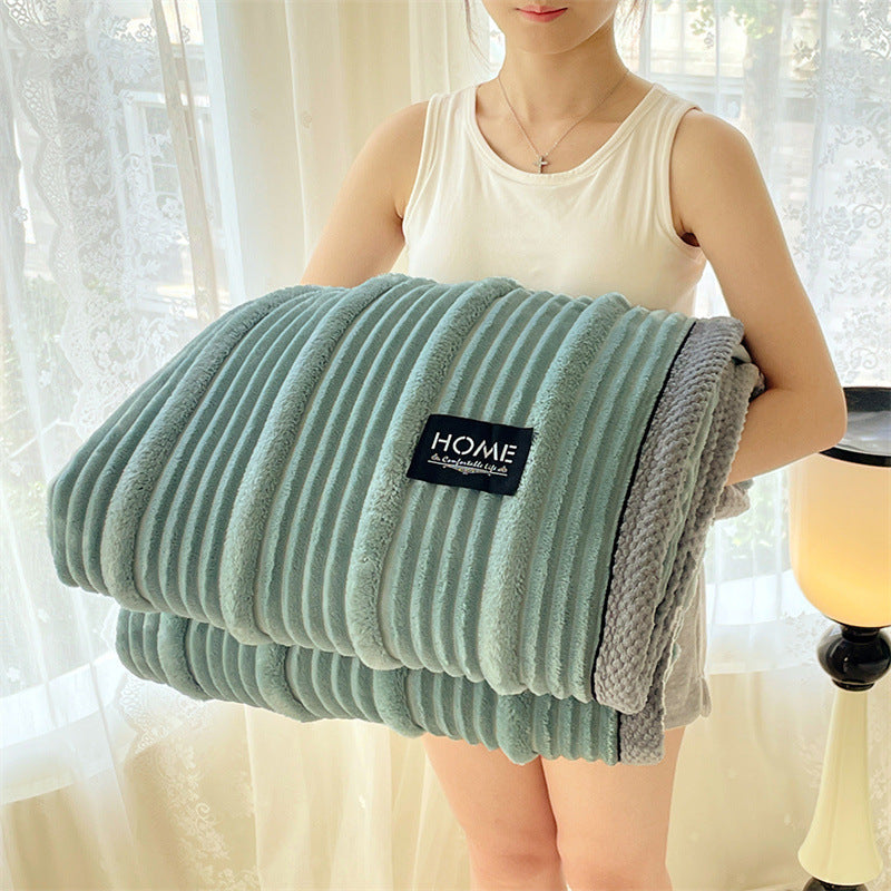 Flauschige Kaninchenfell-Imitat Decke, extra warm