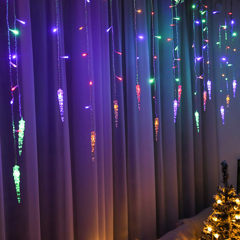 LED-Eiszapfen-Lichtervorhang für Fensterdekoration
