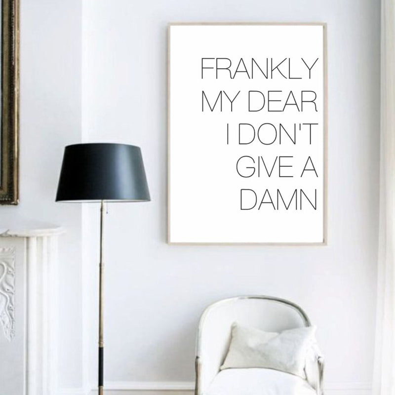 Don't Give A Damn - Leinwand Wandkunst Malerei