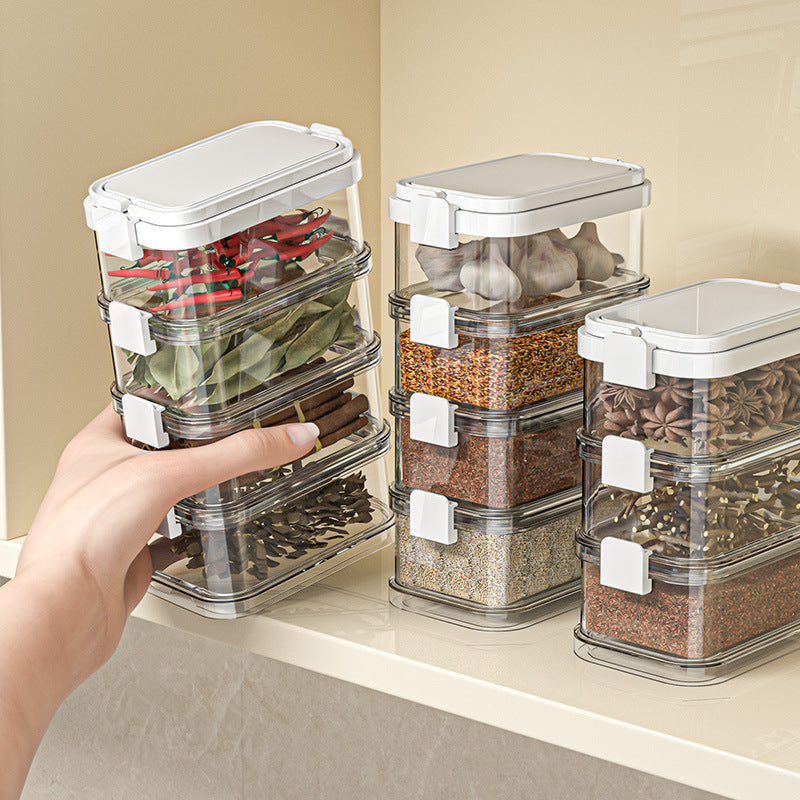Stapelbare Gewürzbox mit Griff, 301–500 ml