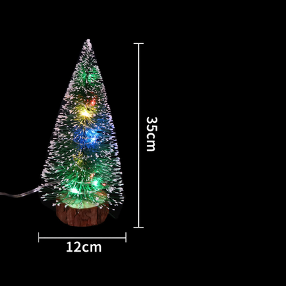 Mini-Weihnachtsbaum mit LED-Beleuchtung als Tischdekoration