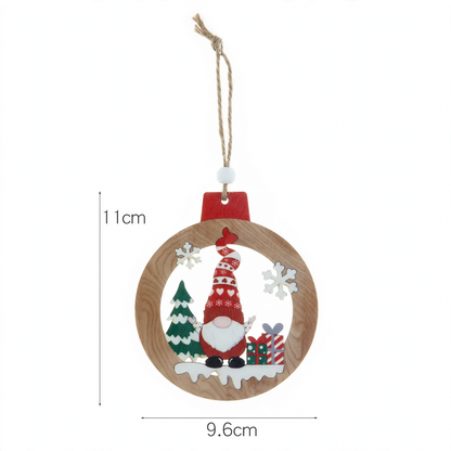 Weihnachts-Wichtelanhänger aus Holz