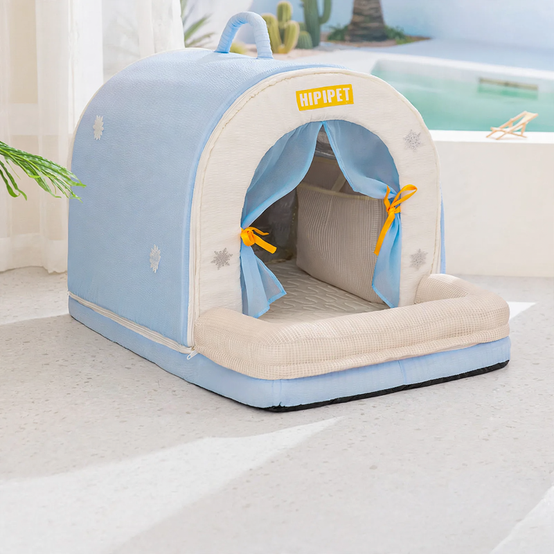 Kühl-Iglu für Haustiere, Polyester, mit Eisbeutel-Option