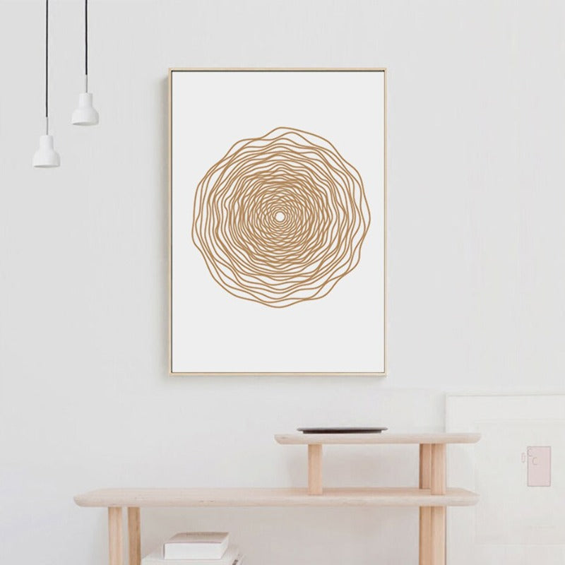 Minimalistische Geometrische Abstrakte Kreis - Leinwand Wandkunst Gemälde