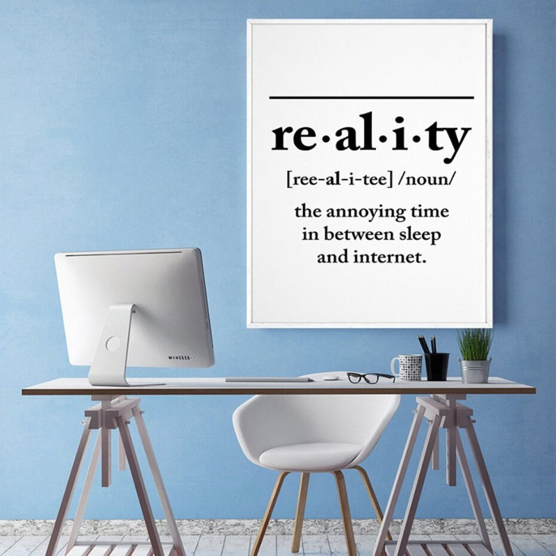 Realitätsdefinition – Leinwandbild