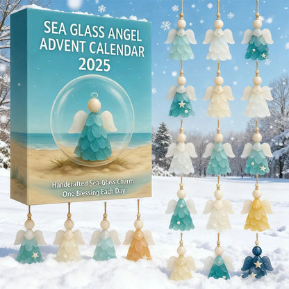 Weihnachts-Adventskalender mit Engelsfiguren