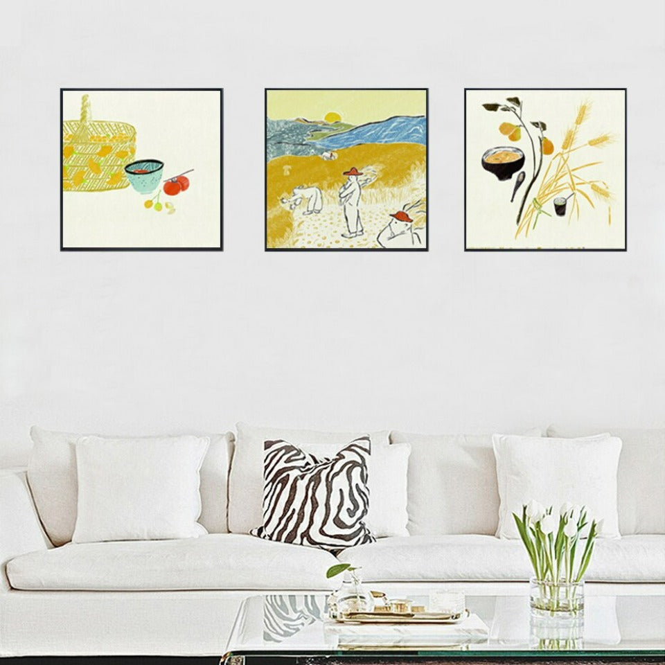 Chinesische Solarperioden-Canvas-Wandkunstgemälde
