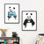 Lustiger Boxen Panda Tier Banksy - Leinwand Wandkunst Malerei