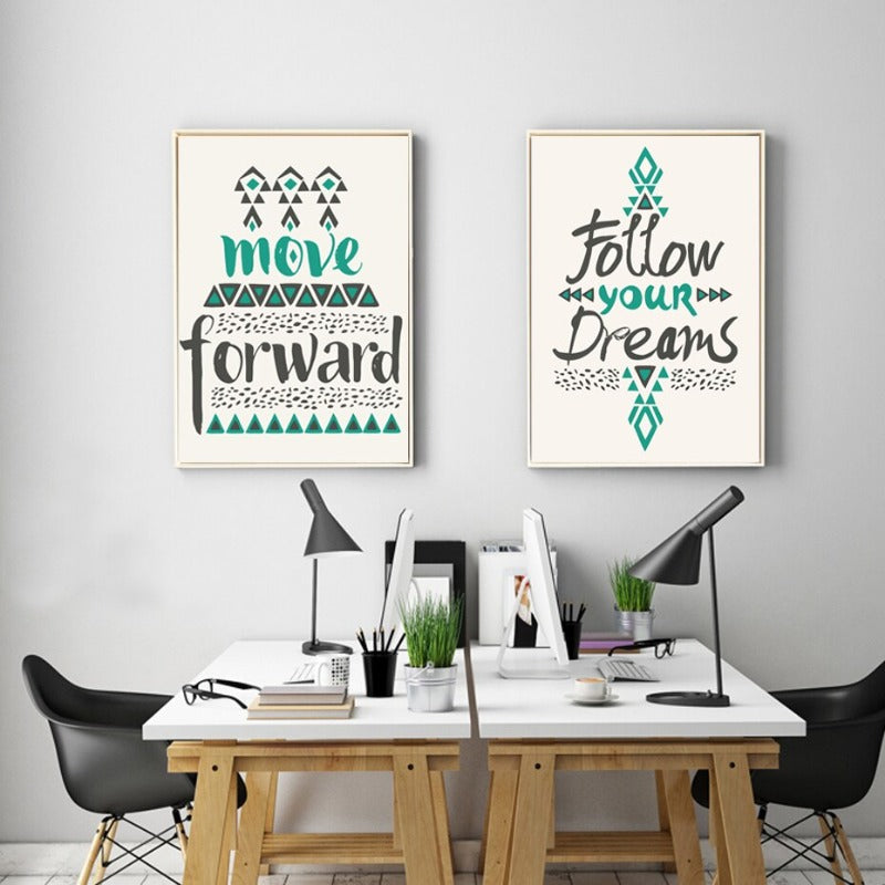 Follow Dreams - Leinwand Wandkunst Malerei