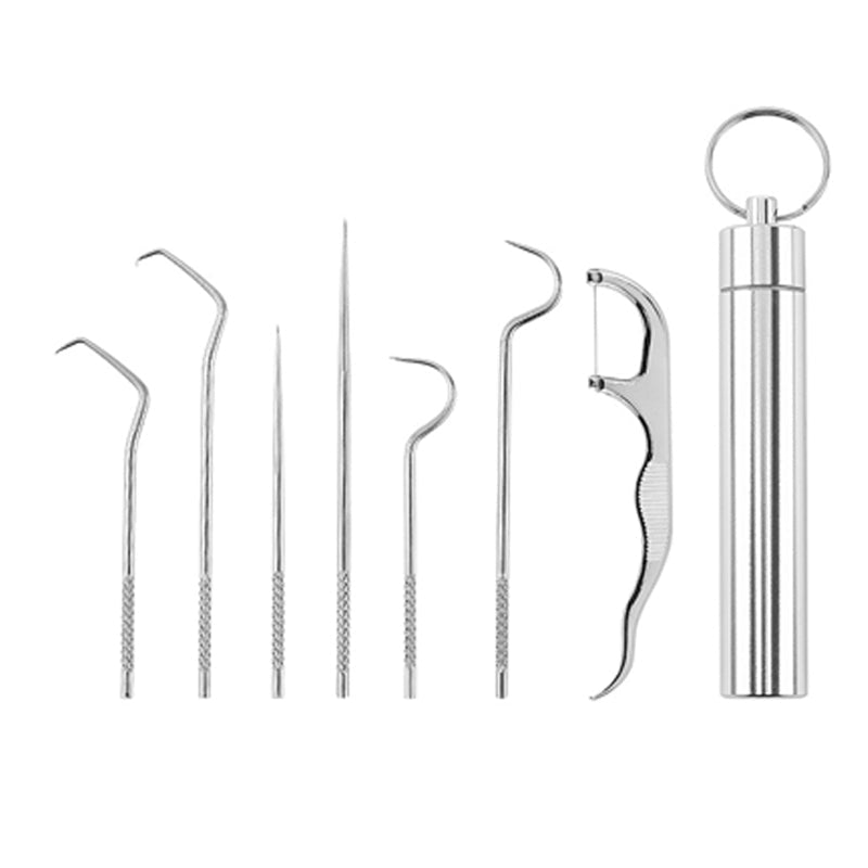Edelstahl Zahnstocher Set (7 Teile) | Brehn