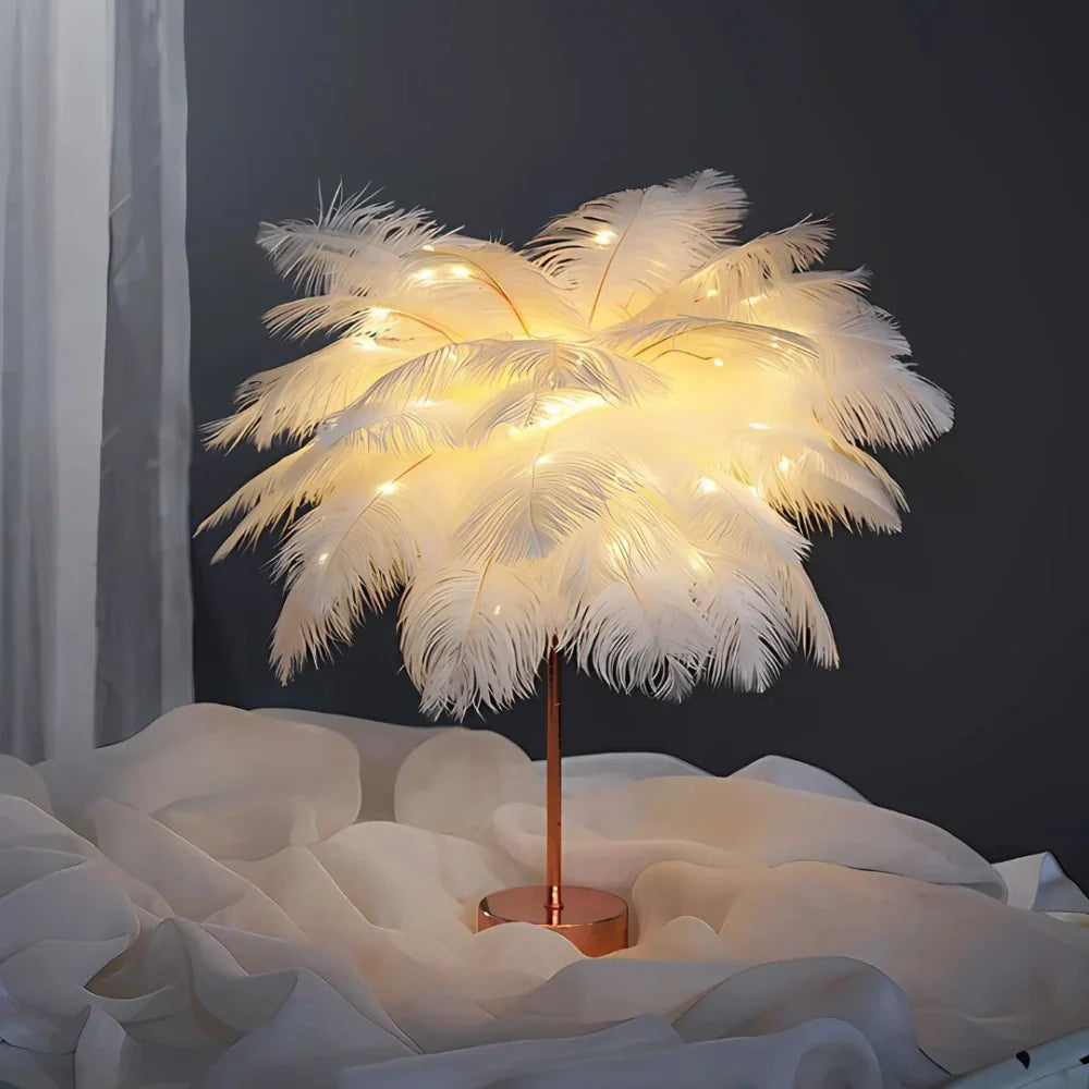 Atmosphärische Feder-Palmenbaum-Lampe - LumaPalm | Brehn