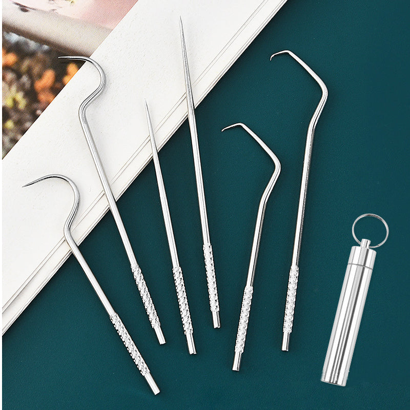 Edelstahl Zahnstocher Set (7 Teile) | Brehn