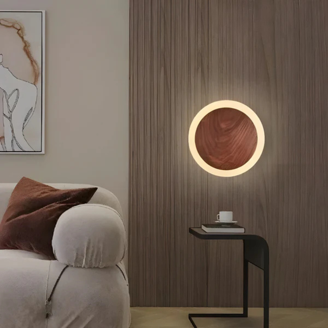 Brehn | Skandinavische Holz-LED-Wandlampe