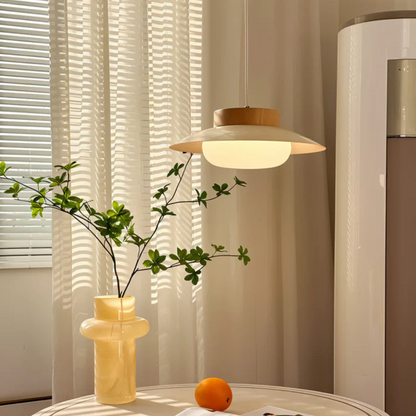 Brehn | Skandinavische Design Pendelleuchte für den Esstisch in Creme