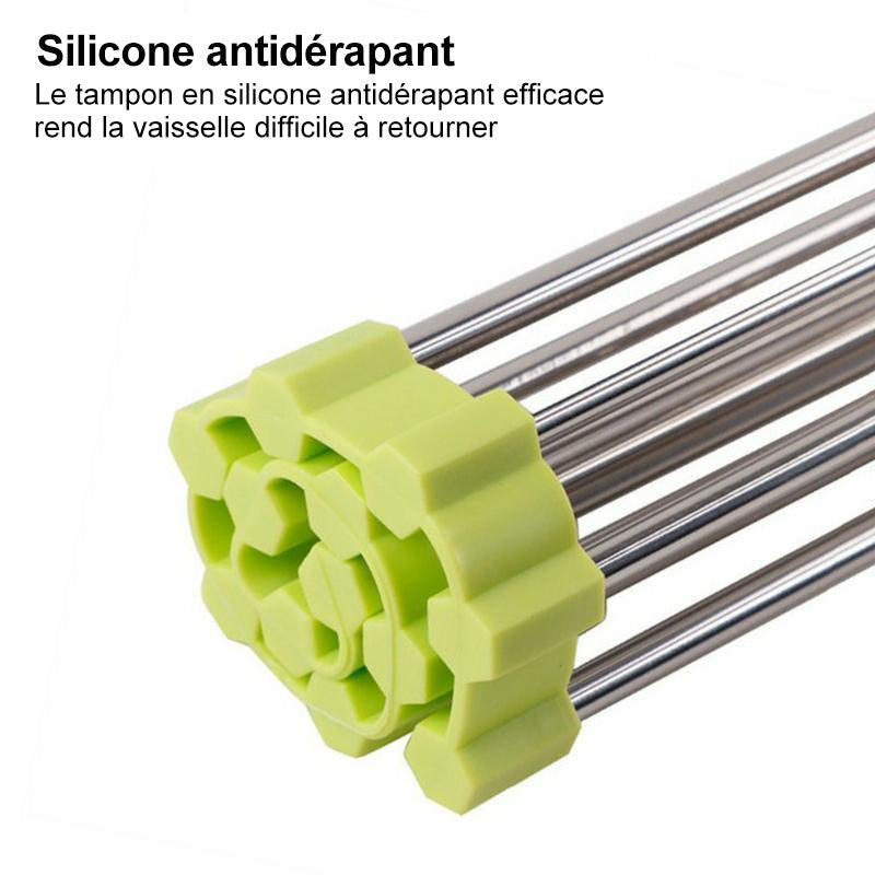 Roll-Up Edelstahl Geschirrtrockner, Zusammenklappbar | Brehn