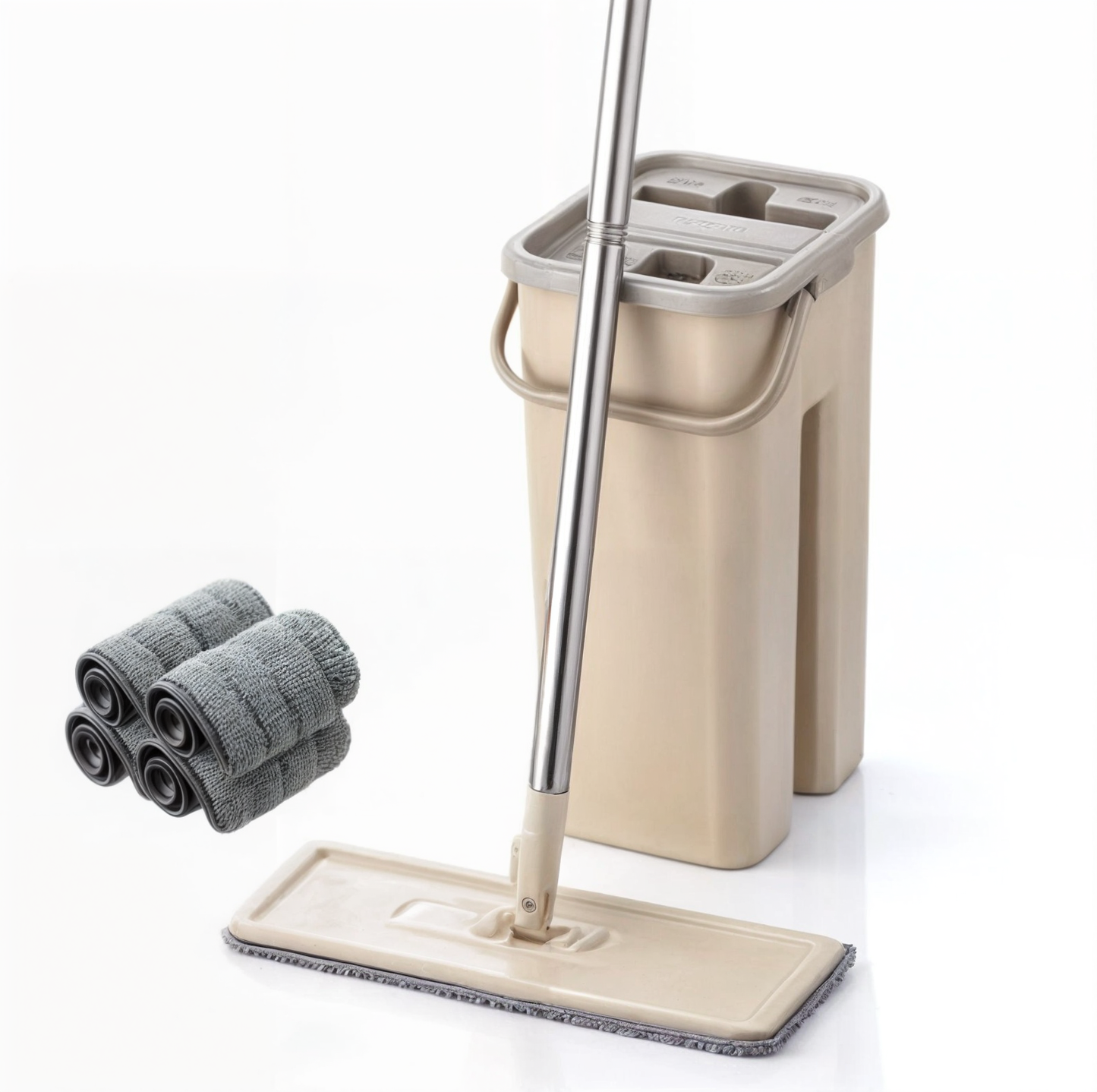 Brehn | Magic Mop – Enthält 4 Pads, 360° drehbar & waschbar