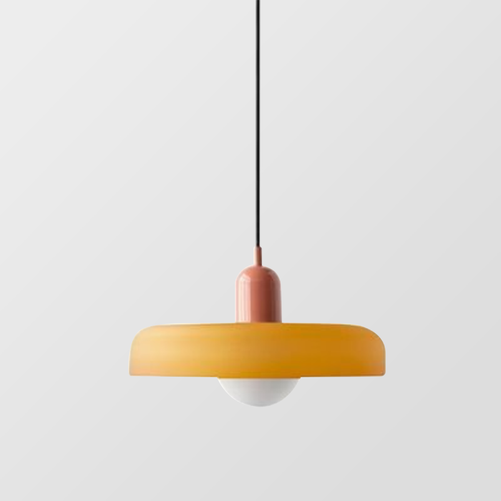 Farbenfrohe Bauhaus-Style Pendelleuchte - StiloGlas | Brehn