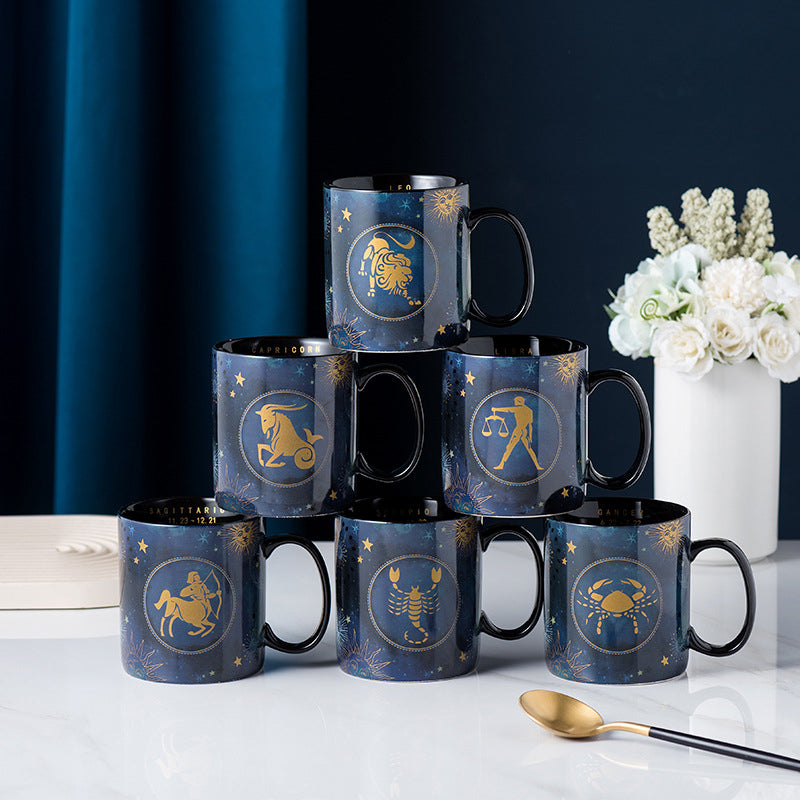 12 Konstellationen Tasse Kobalt Blau Keramik Kaffeetasse | Brehn