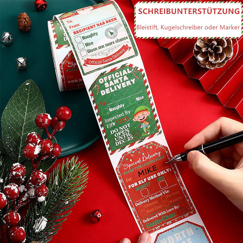 Weihnachtsdekoration Aufkleberrolle(200 Stück) | Brehn