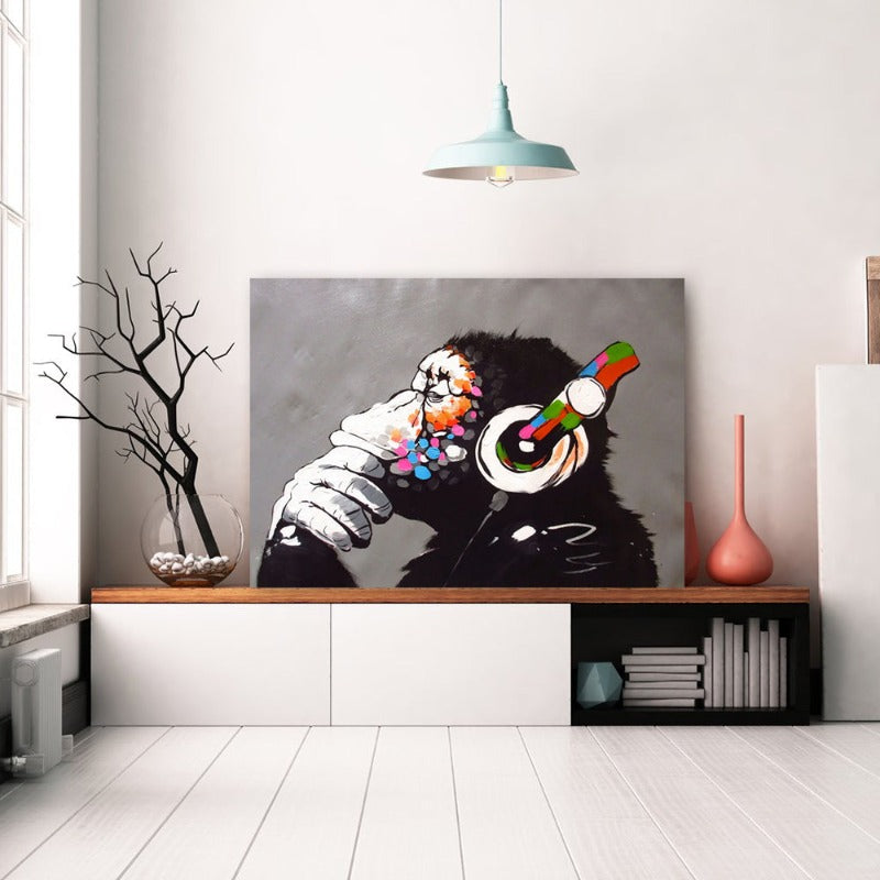 Musikalischer Affe – Leinwandbild