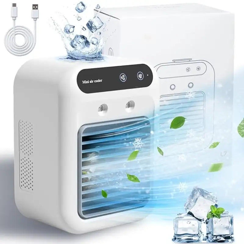 Kompakter tragbarer Klimaanlagenventilator mit USB-Ladung | Brehn