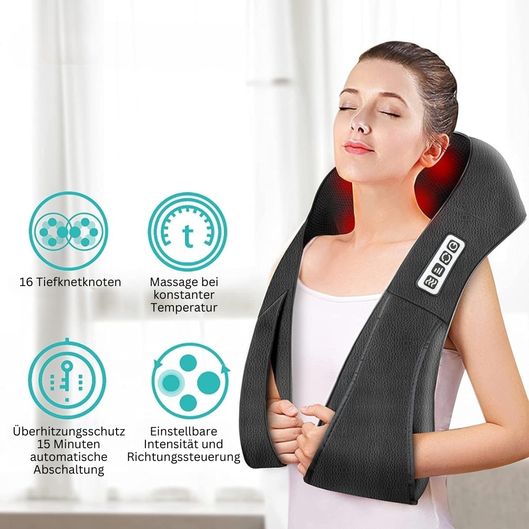 Brehn | Shiatsu-Massagekissen mit Infrarot - FlowRelief