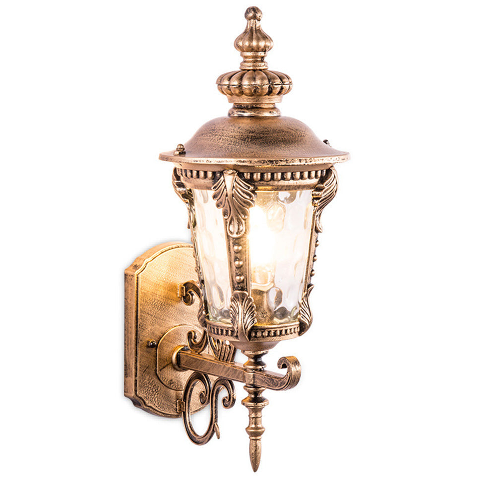 Vintage-Wandlaterne aus Glas für den Außenbereich