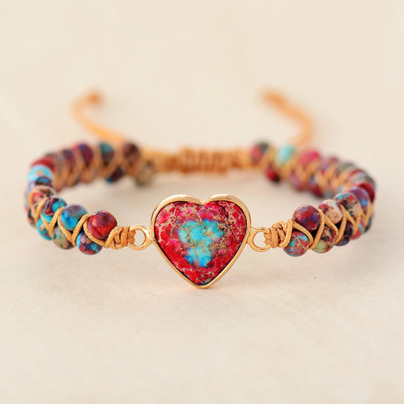Brehn | Leidenschaftliches Herz-Jaspis-Armband