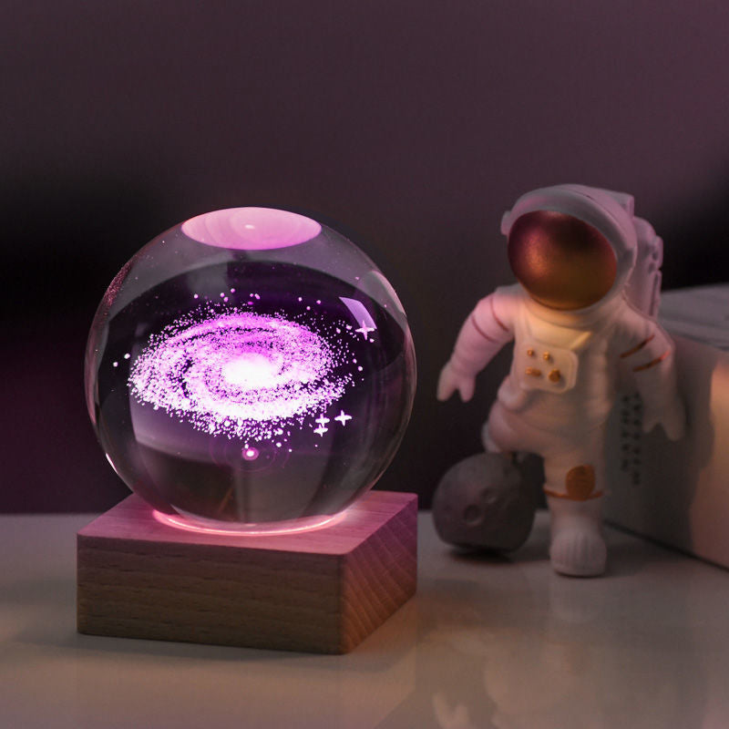 3D Galaxy Kristallball Nachtlicht | Brehn