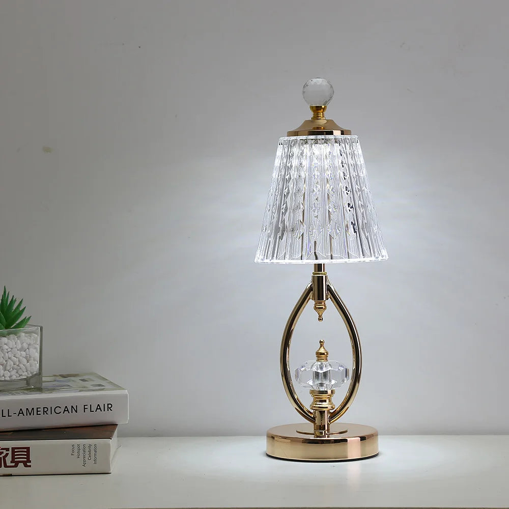 Brehn | Vintage Kristall Tischlampe - Elegante Vintage Kristall Tischlampe für eine bezaubernde Atmosphäre