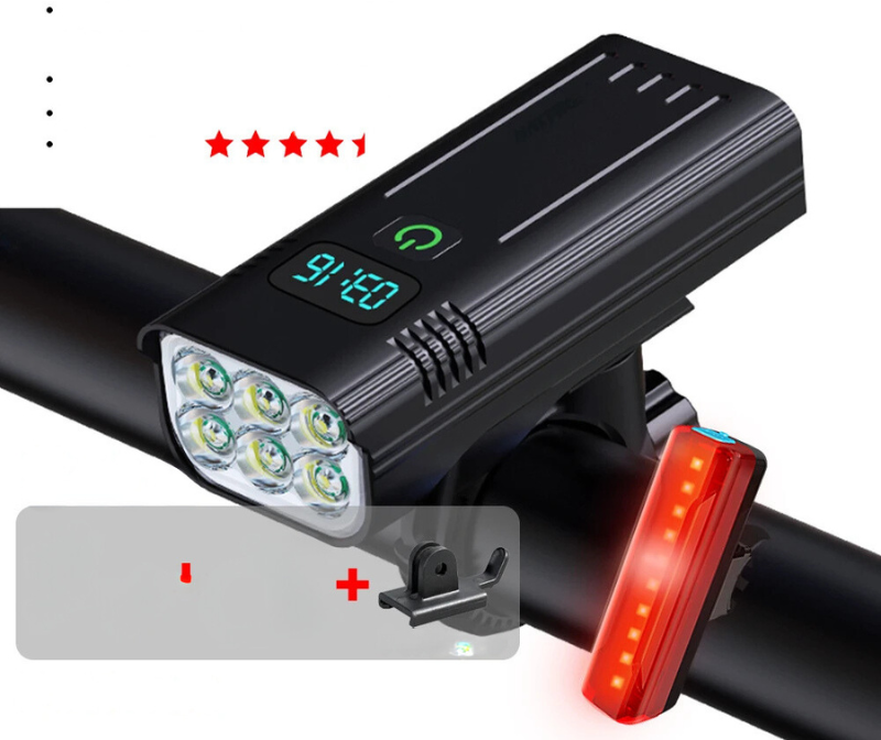 5000 Lumen USB-wiederaufladbare Fahrradlampe mit Halterungen
