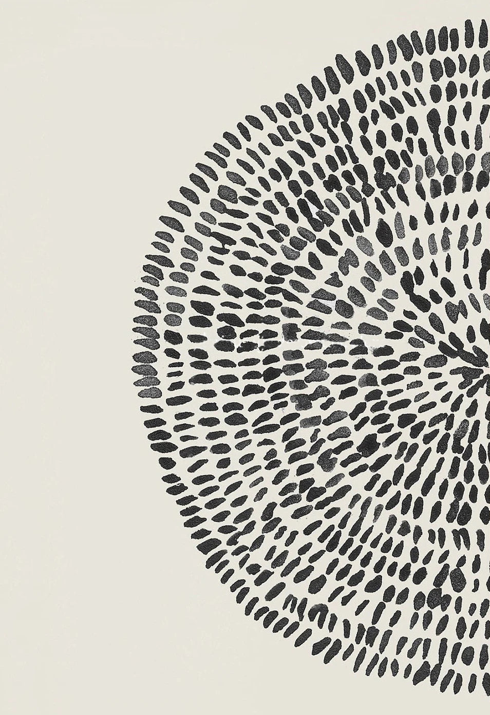 Abstrakte radiale Punkte Wandkunst Fine Art Leinwanddrucke Minimalistische Bilder für modernes Wohnzimmer Esszimmer Schlafzimmer Kunst für zeitgenössische Wohnkultur | Brehn