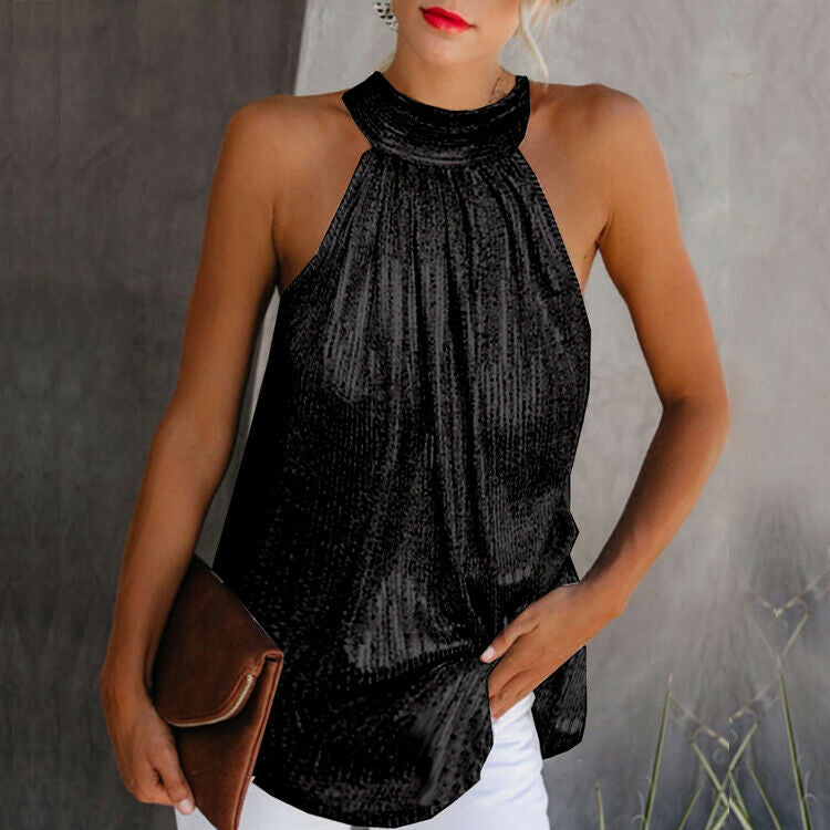 Eleganzia – Stilvolles Neckholder-Top für Damen
