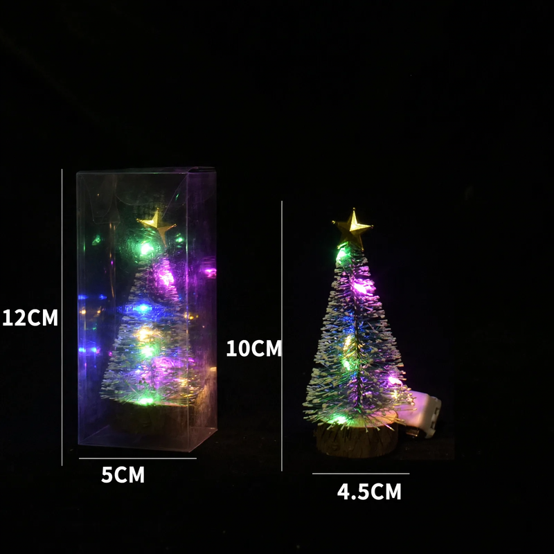 DIY-Mini-Weihnachtsbaum, leuchtende Tischdekoration