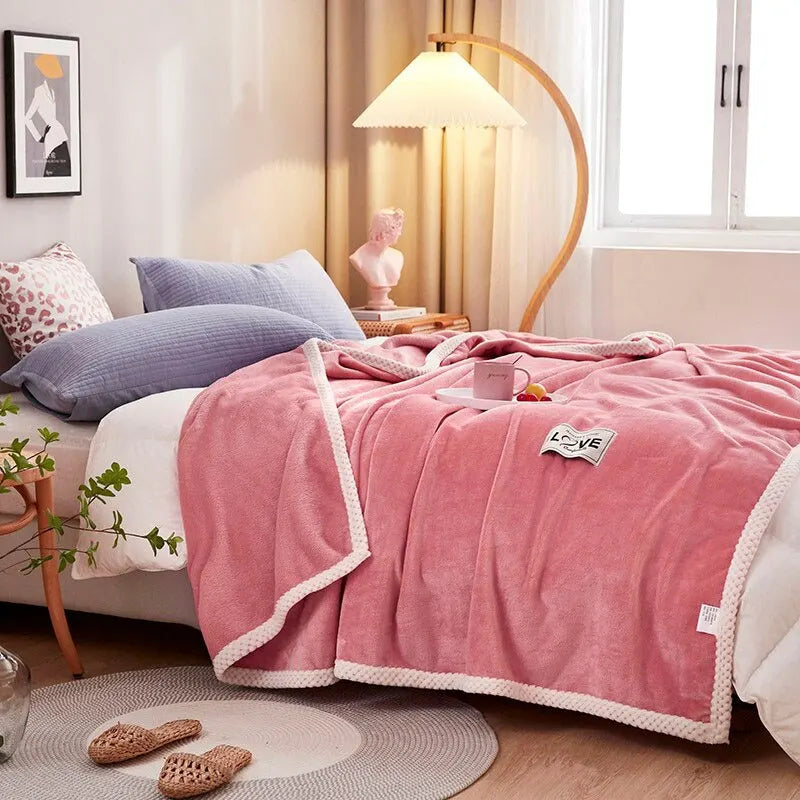 Brehn | Pink Flanellfleece-Decke - BlushCozy