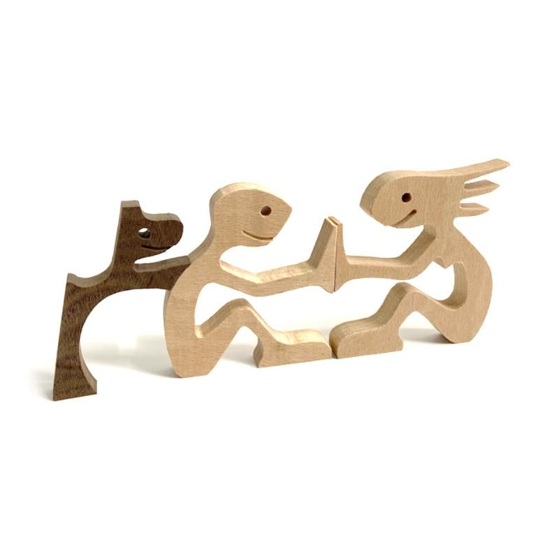 Brehn | Tierliebhaber Holzskulptur Tischdekoration