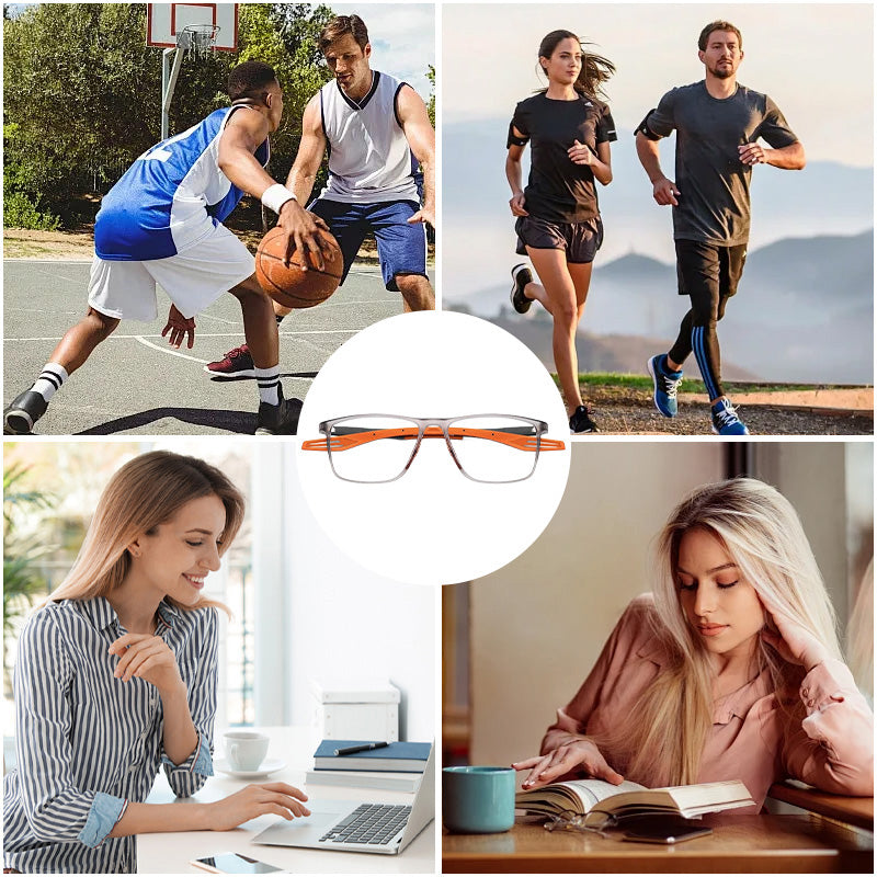 Brehn | Modische Silikon Sport-Lesebrille
