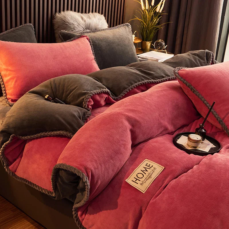 Brehn | Luxuriöses Samt-Fleece Bettbezug-Set - PlushHaven