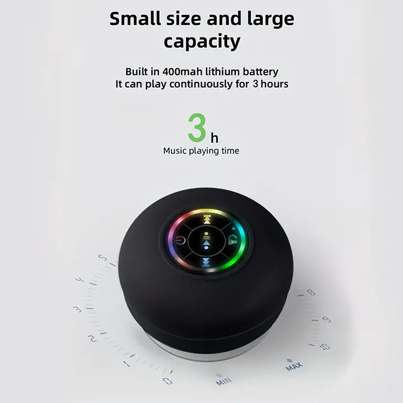 Brehn | Mini Bluetooth-Duschlautsprecher mit LED-Licht