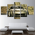 5-Teiliges Nahaufnahme Metallisches Auto - Canvas Wandkunst Gemälde