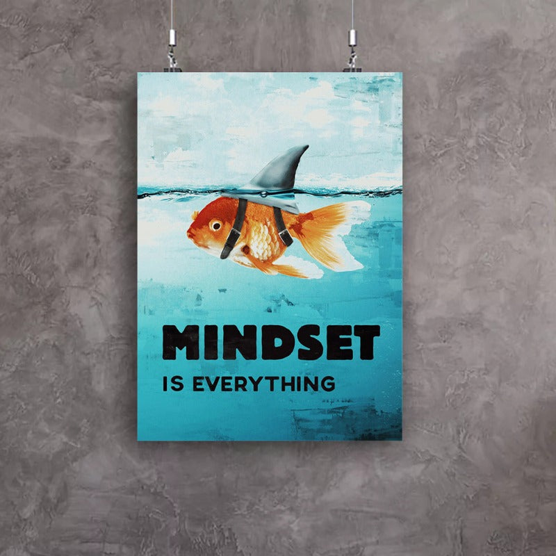 Mindset ist alles - Leinwand Wandkunst Gemälde