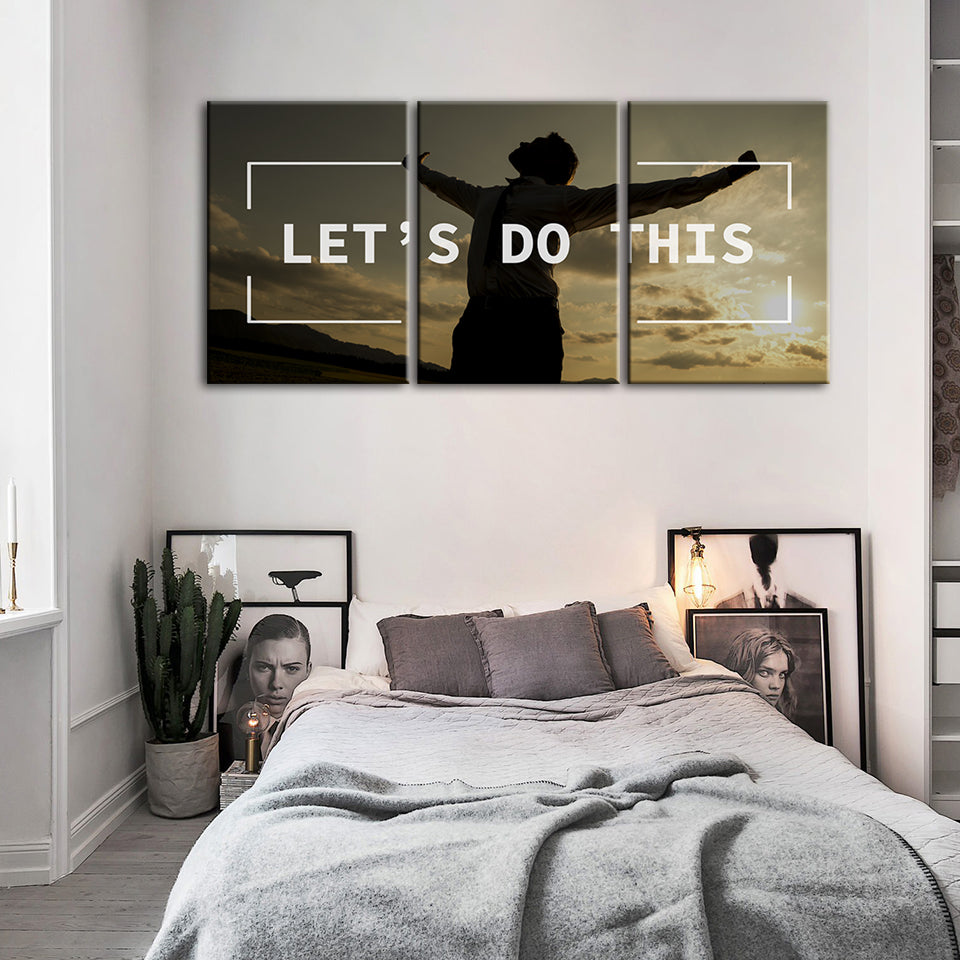 Lass es uns tun 3 Teile - Leinwand Wandkunst Gemälde