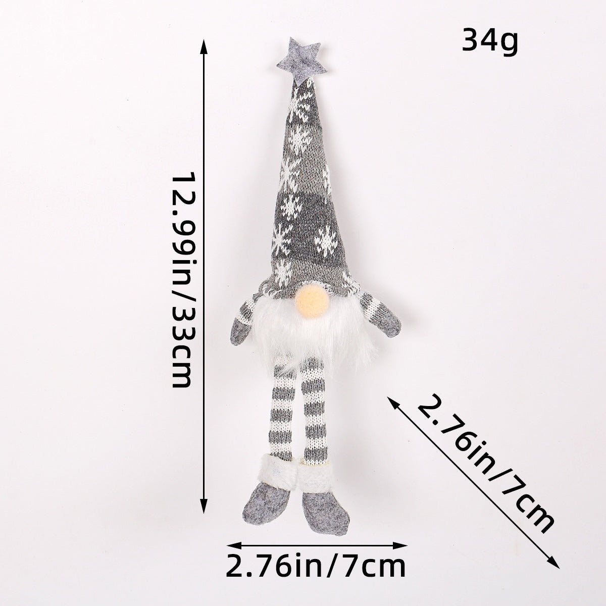 Leuchtende Weihnachts-Wichtelfigur mit Pailletten