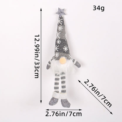 Leuchtende Weihnachts-Wichtelfigur mit Pailletten