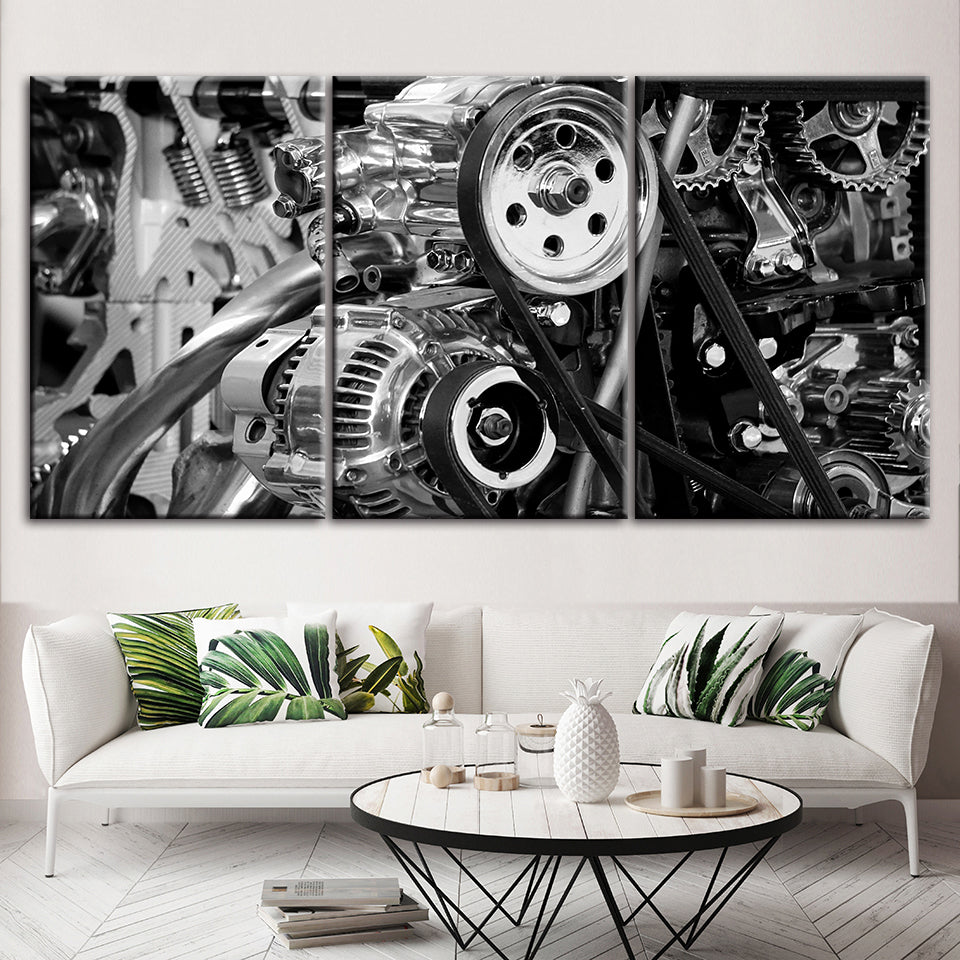 Mechanic Views - Leinwand Wandkunst Malerei