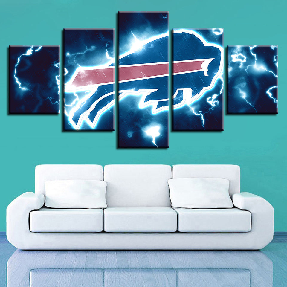 Wütende Buffalo Bills 5-teiliges Leinwandbild