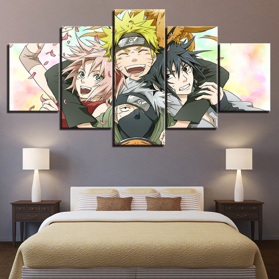 Anime Friends - Leinwand Wandkunst Malerei